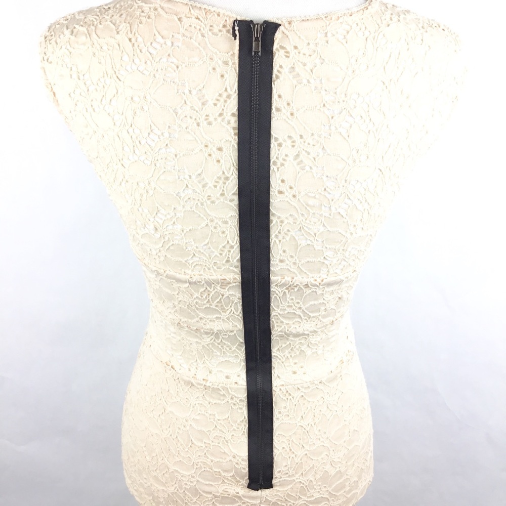 Love Marks Womens Stretch Bodycon Lace Dress Sz S